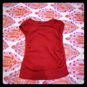 Red short sleeved sweater